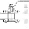 Кран шаровой нержавеющий фланцевый HKF14 AISI 304 (CF8)