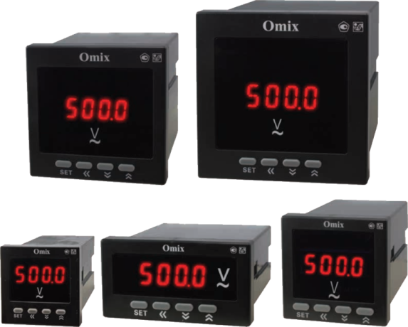 Вольтметр однофазный щитовой с 0(4)...20 мА и RS-485 Omix V1-1-I420-RS485-N2