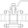 Кран шаровой нержавеющий приварной длинные патрубки HKW25 AISI 316 (CF8M)