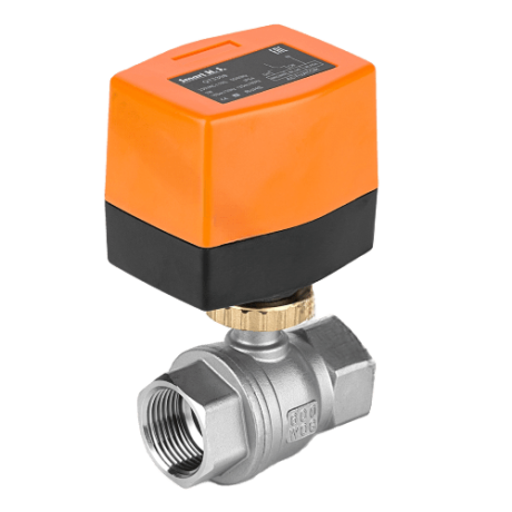 Кран шаровой нержавеющий с электроприводом SMART QT3308НS T- 120 °С